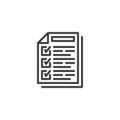 Completed Task line icon