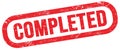 COMPLETED, text written on red stamp sign Royalty Free Stock Photo