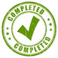 Completed tick stamp Royalty Free Stock Photo