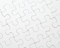 Completed white puzzle Royalty Free Stock Photo