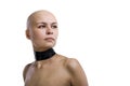Completely bald girl Royalty Free Stock Photo