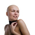 Completely bald girl Royalty Free Stock Photo