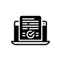 Black solid icon for Completely, totally and file Royalty Free Stock Photo