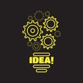 Completing Idea . Business idea illustration . Idea