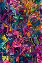 Complex abstract art depicting chaotic thoughts and emotions through overlapping lines and confusing figures.