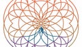 Complex Abstract Circular Geometric Pattern, vector design Generative AI Royalty Free Stock Photo