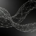 A complex, abstract 3D digital network structure composed of interconnected Royalty Free Stock Photo