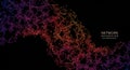 A complex, abstract network of interconnected points and lines forms an intricate Royalty Free Stock Photo