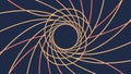 Complex abstract spiral lines, creating a hypnotic and dynamic visual effect, vector design Generative AI Royalty Free Stock Photo