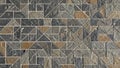 In a complex angular mosaic with a mixture of triangular and rectangular Royalty Free Stock Photo