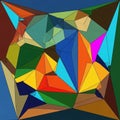 A complex arrangement of geometric shapes in vibrant colors, including Royalty Free Stock Photo