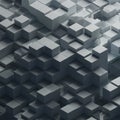 A complex arrangement of gray, three-dimensional cubes Royalty Free Stock Photo