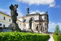 Complex of baroque hospital from 1692 with M.B. Braun statues, Kuks, East Bohemia, Czech Republic Royalty Free Stock Photo