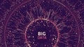 Complex big data visual representation. Data visualization. Abstract radial plot. Advanced analytics. Royalty Free Stock Photo