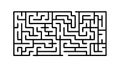 Complex black labyrinth vector illustration, navigation challenge, vector design Generative AI Royalty Free Stock Photo