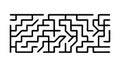 Complex Black And White Labyrinth Maze, vector design Generative AI Royalty Free Stock Photo