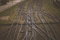 complex branching of railway tracks