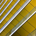 Complex building structural detail, yellow metal b