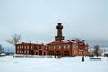 Vocational school and fire convoy in the village of Sviyazhsk Royalty Free Stock Photo