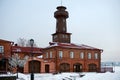 Fire tower in the center of the city of Sviyazhsk Royalty Free Stock Photo