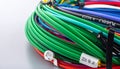 Complex Bundle of Colorful Network Cables Royalty Free Stock Photo