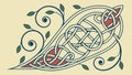 Complex Celtic Knot Corner Motif with Intertwined Designs, vector design Generative AI Royalty Free Stock Photo