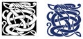 Complex Celtic symbol great for tattoo Royalty Free Stock Photo