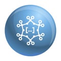 Complex chemical formula icon, simple style