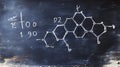 Chemical structure formula science experiment chemistry concept Royalty Free Stock Photo