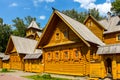 Complex City of Craftsmen on the banks of the Volga River. Gorodets is the center of folk art and museum city Royalty Free Stock Photo