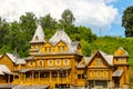 Complex City of Craftsmen on the banks of the Volga River. Gorodets is the center of folk art and museum city Royalty Free Stock Photo