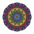 Complex colorful mandala pattern design