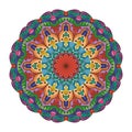 Complex colorful mandala pattern design