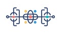 Complex Data Architecture and Interconnected Logic Gates, Advanced Network, vector design Generative AI Royalty Free Stock Photo