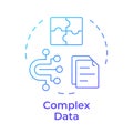 Complex data blue gradient concept icon