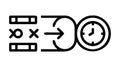 Complex Data Conversion, Information Flow Algorithmic Process, vector design Generative AI Royalty Free Stock Photo