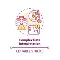 Complex data interpretation concept icon