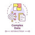 Complex data multi color concept icon