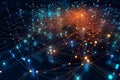 Complex data network technology web visualization illustration background