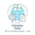 Complex data soft blue concept icon