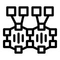 Complex data structure connecting multiple nodes through intricate network Royalty Free Stock Photo