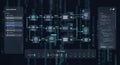 Complex digital blueprint illustrating advanced technological system architecture and data flow Royalty Free Stock Photo