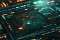Futuristic digital interface showcasing data analysis and visualization Generative AIÂ  Royalty Free Stock Photo