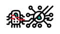 Complex Digital Network Icon, Advanced Data Connectivity, vector design Generative AI Royalty Free Stock Photo
