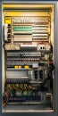 Complex Electrical Panel with Circuit Breakers and Wires Royalty Free Stock Photo