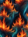 Complex flames landscape, Perfect for background or like a poster