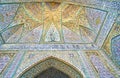 Floral patterns of Vakil Mosque, Shiraz, Iran Royalty Free Stock Photo