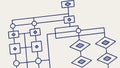 Complex Flowchart Diagram with Interconnected Nodes, vector design Generative AI Royalty Free Stock Photo