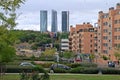 The complex of the four towers, the skyscrapers of Madrid.