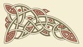 Complex Geometric Celtic Corner Knotwork, vector design Generative AI Royalty Free Stock Photo